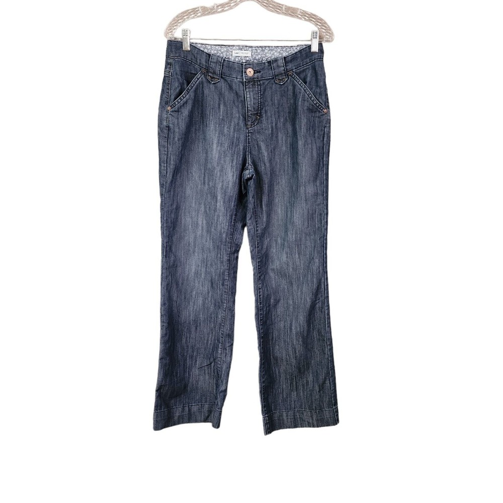 Lee Womens Natural Straight Just Below the Waist Jeans Trousers Slimming Size 6M